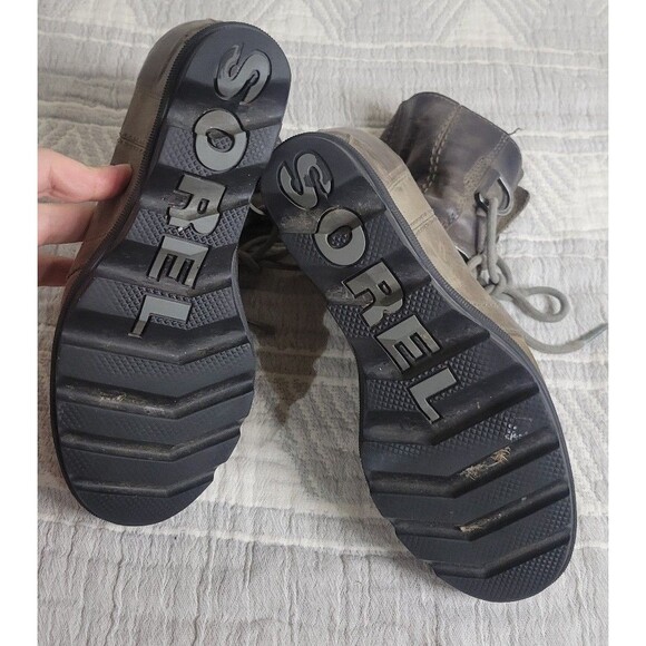 Sorel Joan of‎ Arctic Wedge II Bootie Women’s 7 Quarry Gray Leather Waterproof - Picture 4 of 10